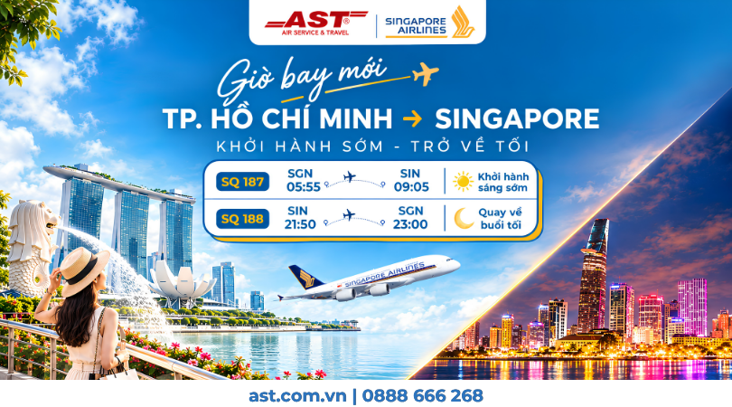 SINGAPORE AIRLINES TĂNG TẦN SUẤT BAY TP.HCM - SINGAPORE: KHÁM PHÁ SINGAPORE TRỌN VẸN TRONG MỘT NGÀY